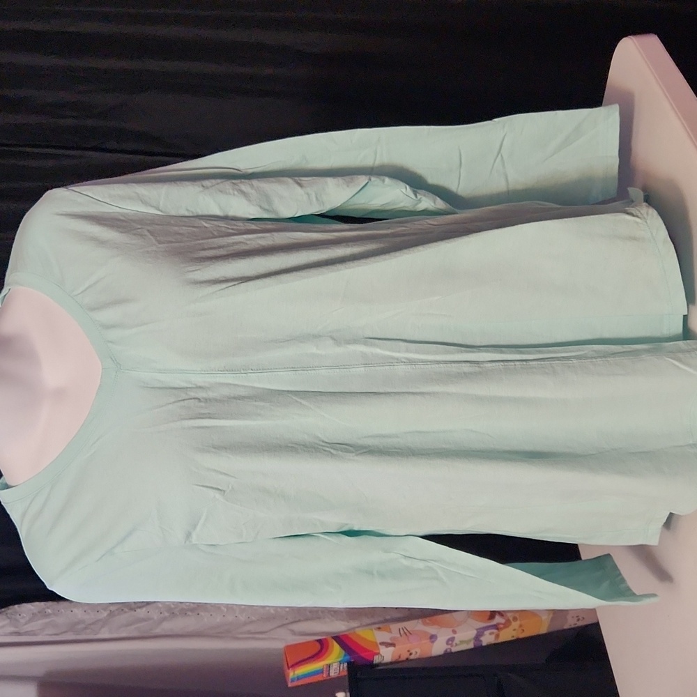 Just My Size Light Blue Long Sleeve Tee